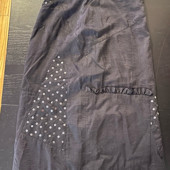 Martine Sitbon A line/slim fit sequin designer skirt slim fit 80s fringe - Picture 3 of 6